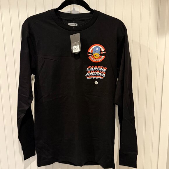 Stance Unisex Long Sleeve Small Tee Captain America - Picture 1 of 2